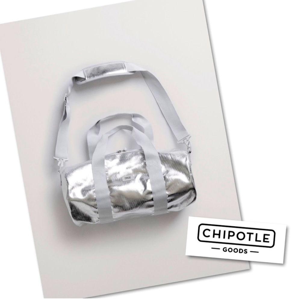 Chipotle goods: Chipotle Foil Travel or Gym Duffle Bag (unisex)